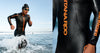 Man running in HYDROfive2 wetsuit