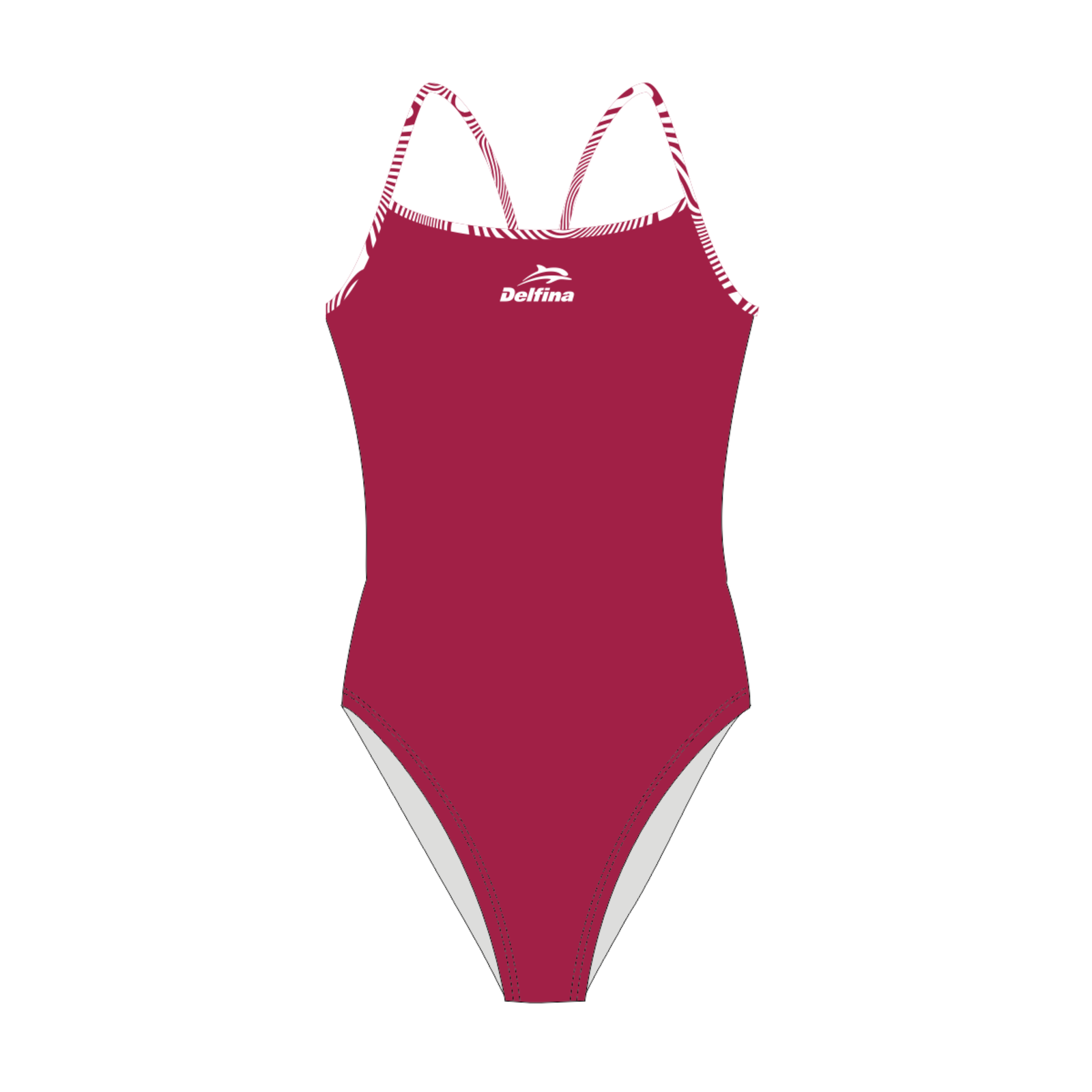 Flow Maroon Women's One-Piece Lightback Swimsuit