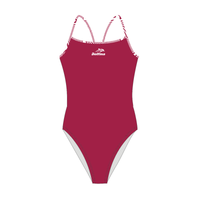 Flow Maroon Women's One-Piece Lightback Swimsuit