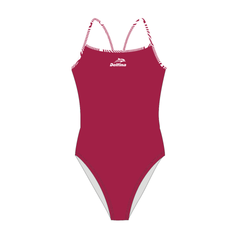 Flow Maroon Women's One-Piece Lightback Swimsuit