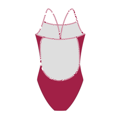 Flow Maroon Women's One-Piece Lightback Swimsuit