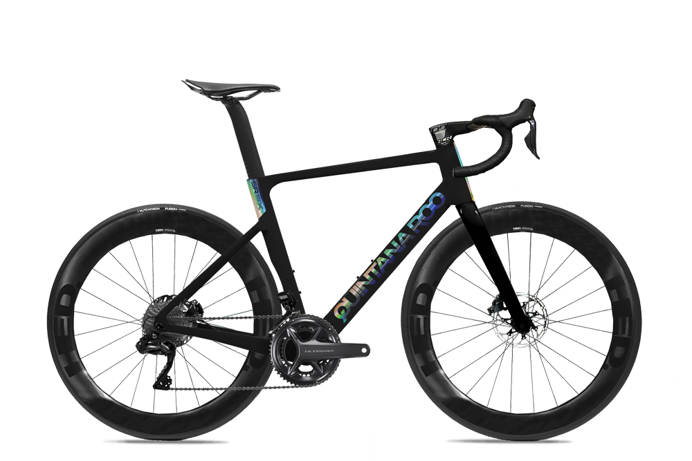 The Quintana Roo SRsix bicycle in black on a white background.