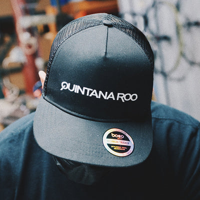 Quintana Roo Black Technical Trucker Running Hat