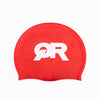 Red QR swim cap
